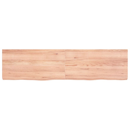 Piano Bagno Marrone 160x40x(2-6) cm Legno Massello Trattato