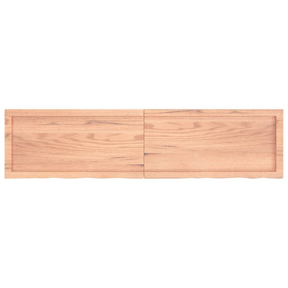 Piano Bagno Marrone 160x40x(2-6) cm Legno Massello Trattato