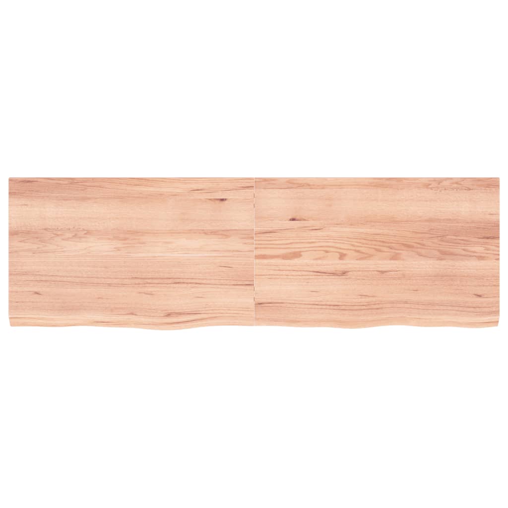 Piano Bagno Marrone 160x50x(2-4) cm Legno Massello Trattato
