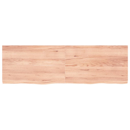 Piano Bagno Marrone 160x50x(2-4) cm Legno Massello Trattato