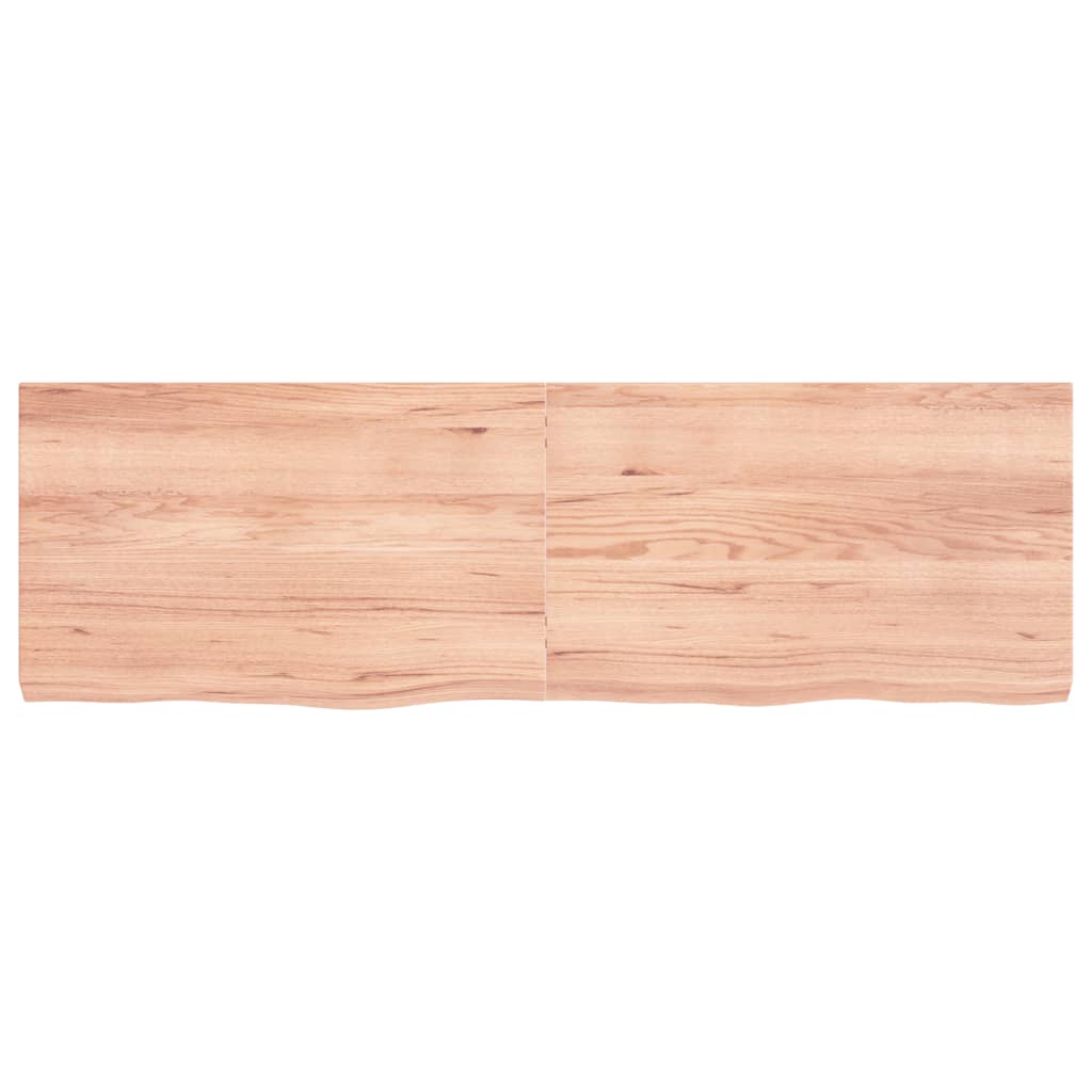 Piano Bagno Marrone 160x50x(2-6) cm Legno Massello Trattato