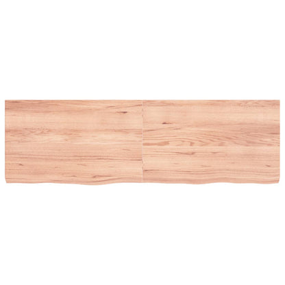 Piano Bagno Marrone 160x50x(2-6) cm Legno Massello Trattato