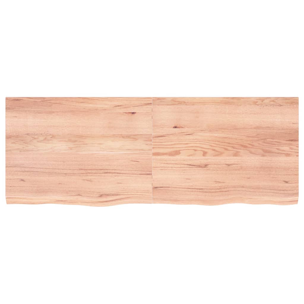 Piano Bagno Marrone 160x60x(2-4) cm Legno Massello Trattato