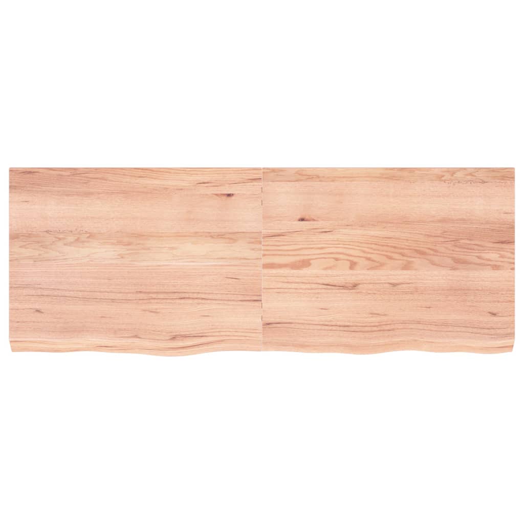 Piano Bagno Marrone 160x60x(2-6) cm Legno Massello Trattato