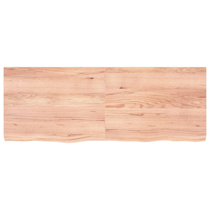 Piano Bagno Marrone 160x60x(2-6) cm Legno Massello Trattato