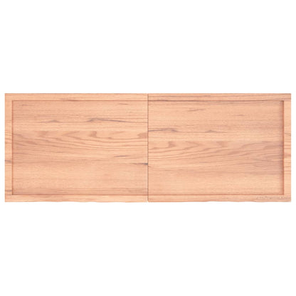 Piano Bagno Marrone 160x60x(2-6) cm Legno Massello Trattato