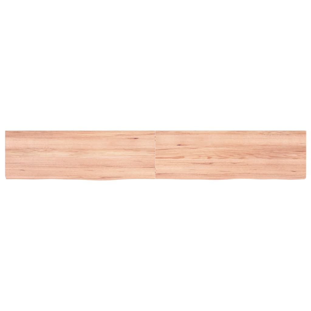 Piano Bagno Marrone 180x30x(2-4) cm Legno Massello Trattato