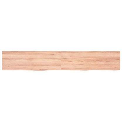 Piano Bagno Marrone 180x30x(2-4) cm Legno Massello Trattato