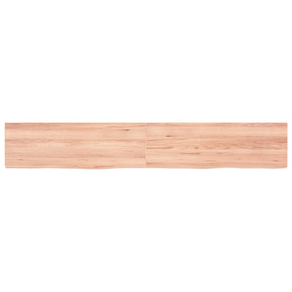 Piano Bagno Marrone 180x30x(2-6) cm Legno Massello Trattato