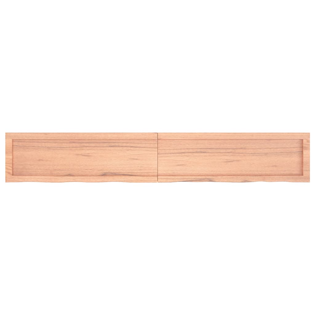 Piano Bagno Marrone 180x30x(2-6) cm Legno Massello Trattato
