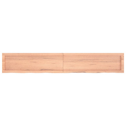 Piano Bagno Marrone 180x30x(2-6) cm Legno Massello Trattato