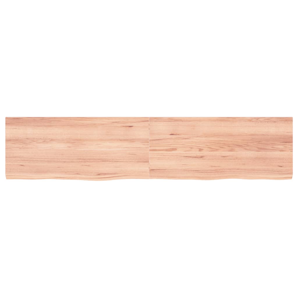 Piano Bagno Marrone 180x40x(2-4) cm Legno Massello Trattato