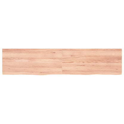 Piano Bagno Marrone 180x40x(2-4) cm Legno Massello Trattato