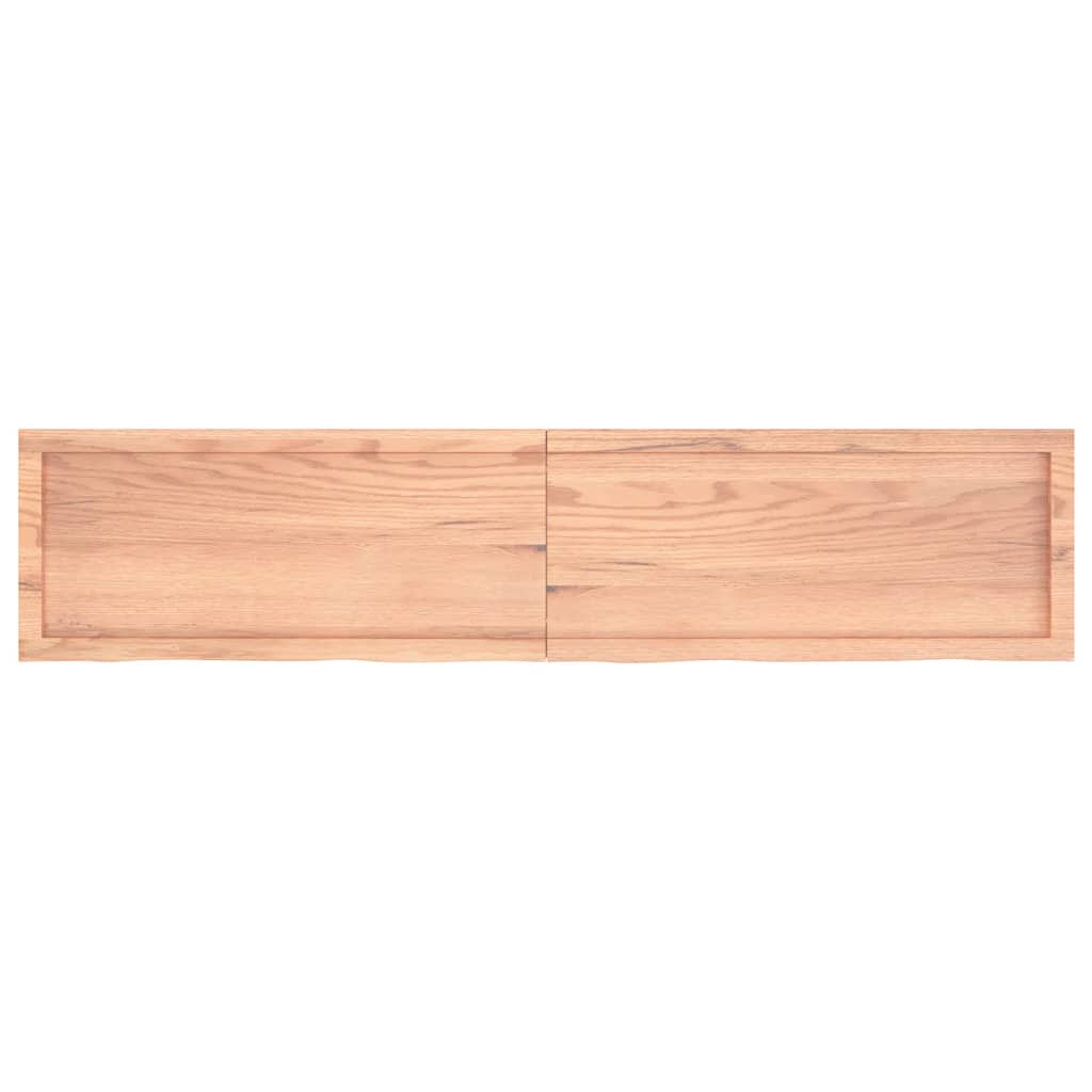 Piano Bagno Marrone 180x40x(2-4) cm Legno Massello Trattato