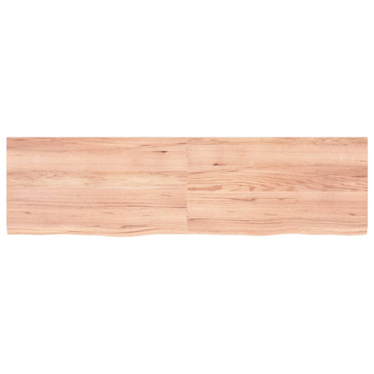 Piano Bagno Marrone 180x50x(2-4) cm Legno Massello Trattato