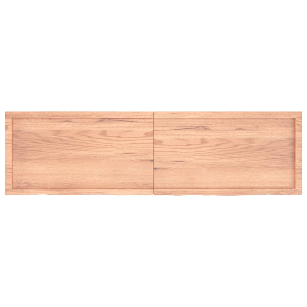 Piano Bagno Marrone 180x50x(2-4) cm Legno Massello Trattato