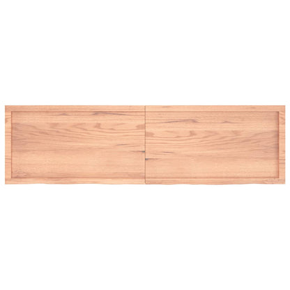 Piano Bagno Marrone 180x50x(2-4) cm Legno Massello Trattato
