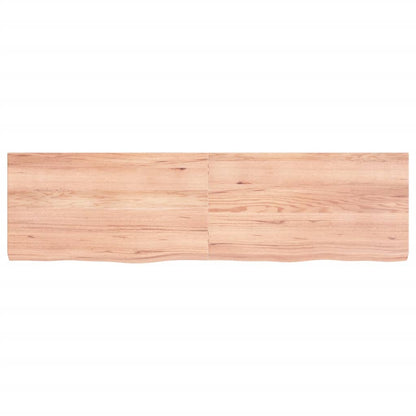 Piano Bagno Marrone 180x50x(2-6) cm Legno Massello Trattato