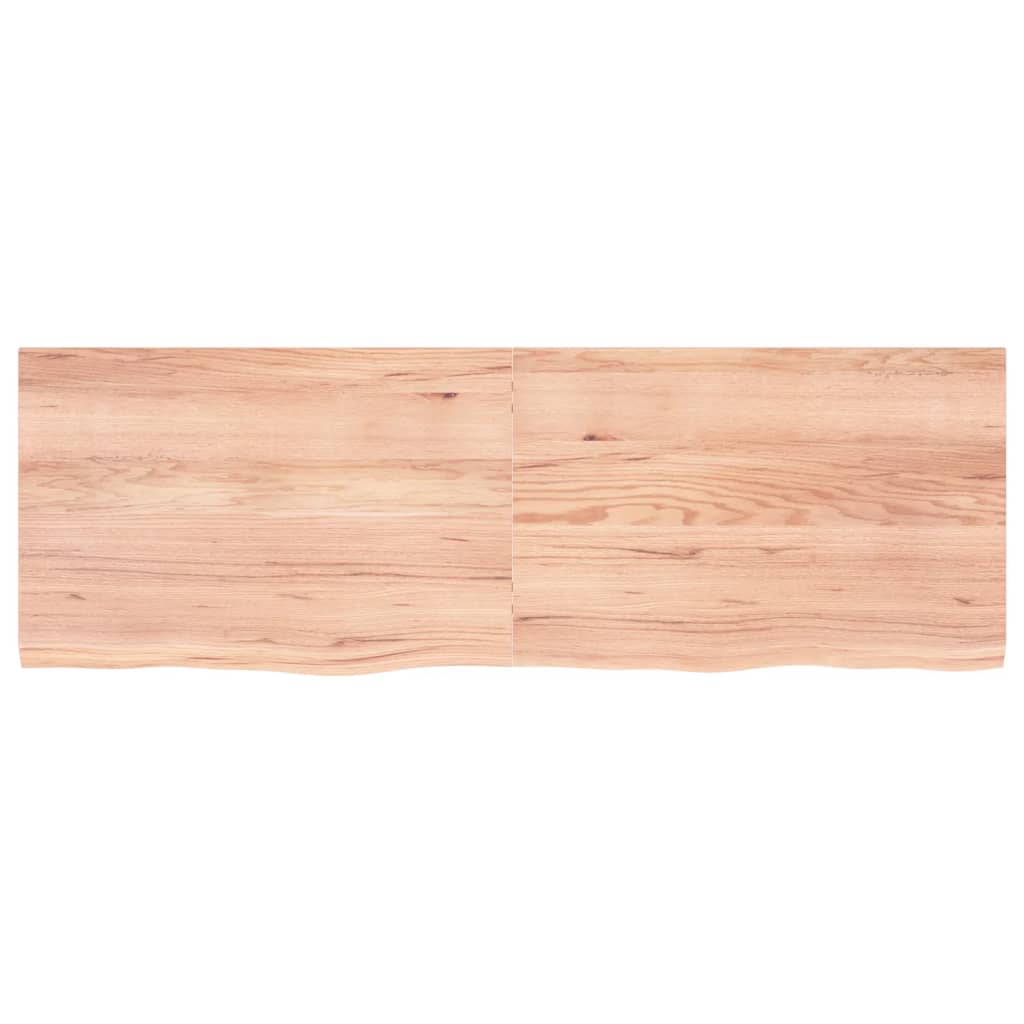 Piano Bagno Marrone 180x60x(2-4) cm Legno Massello Trattato
