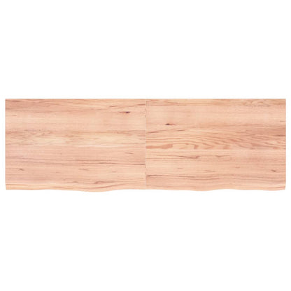 Piano Bagno Marrone 180x60x(2-4) cm Legno Massello Trattato