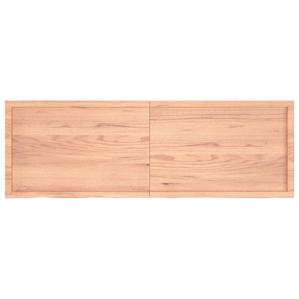 Piano Bagno Marrone 180x60x(2-4) cm Legno Massello Trattato