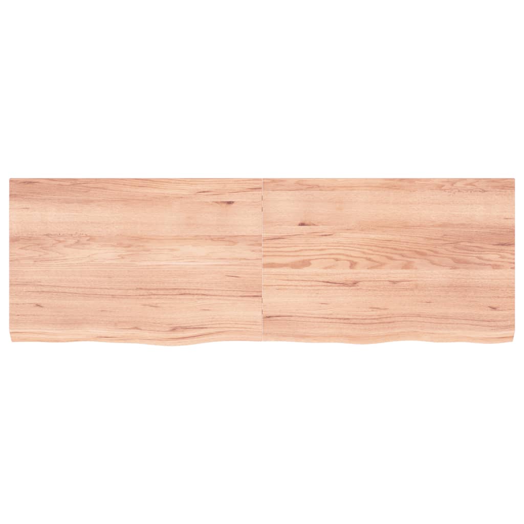 Piano Bagno Marrone 180x60x(2-6) cm Legno Massello Trattato
