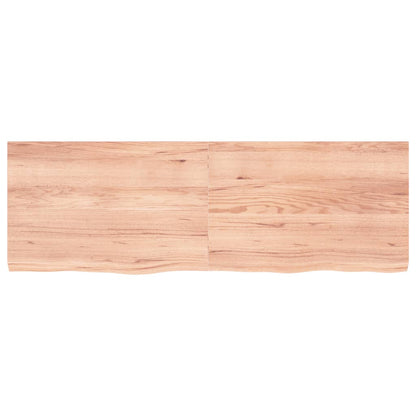 Piano Bagno Marrone 180x60x(2-6) cm Legno Massello Trattato