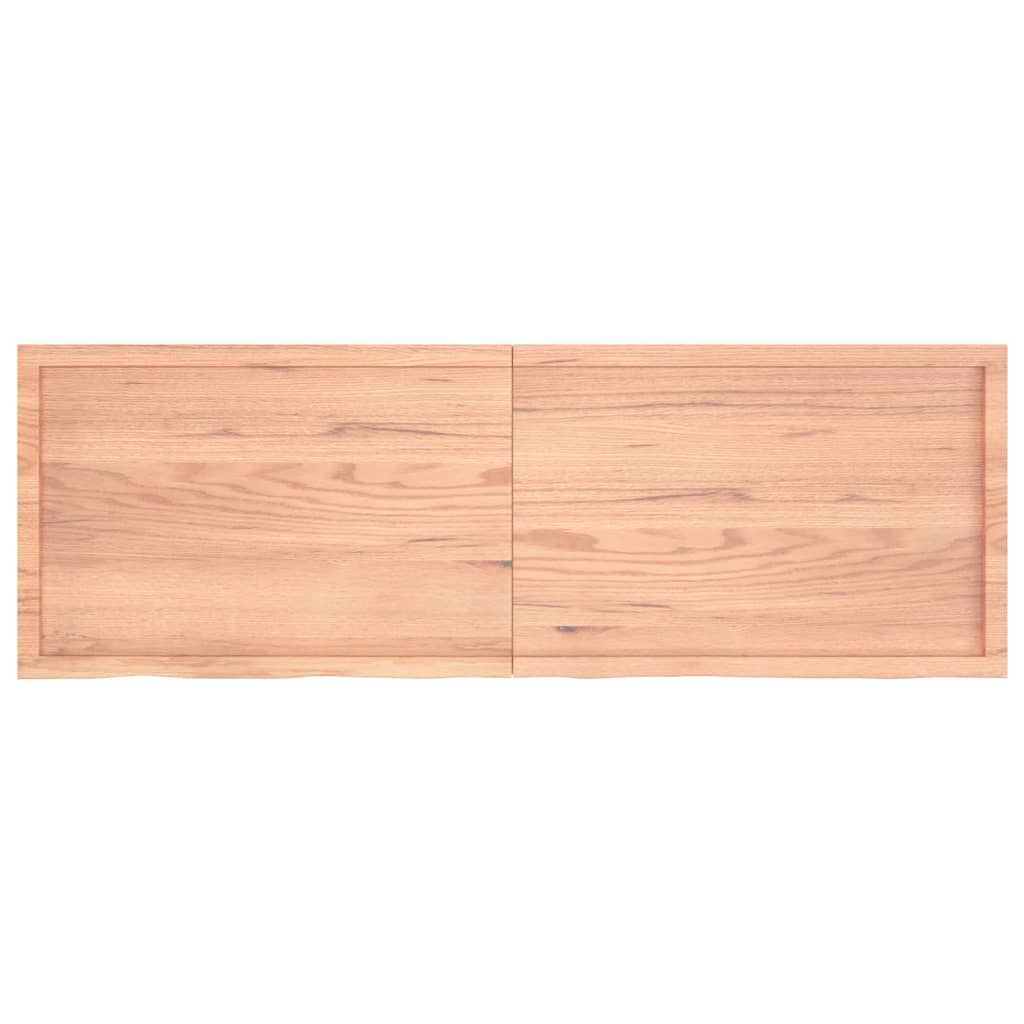 Piano Bagno Marrone 180x60x(2-6) cm Legno Massello Trattato