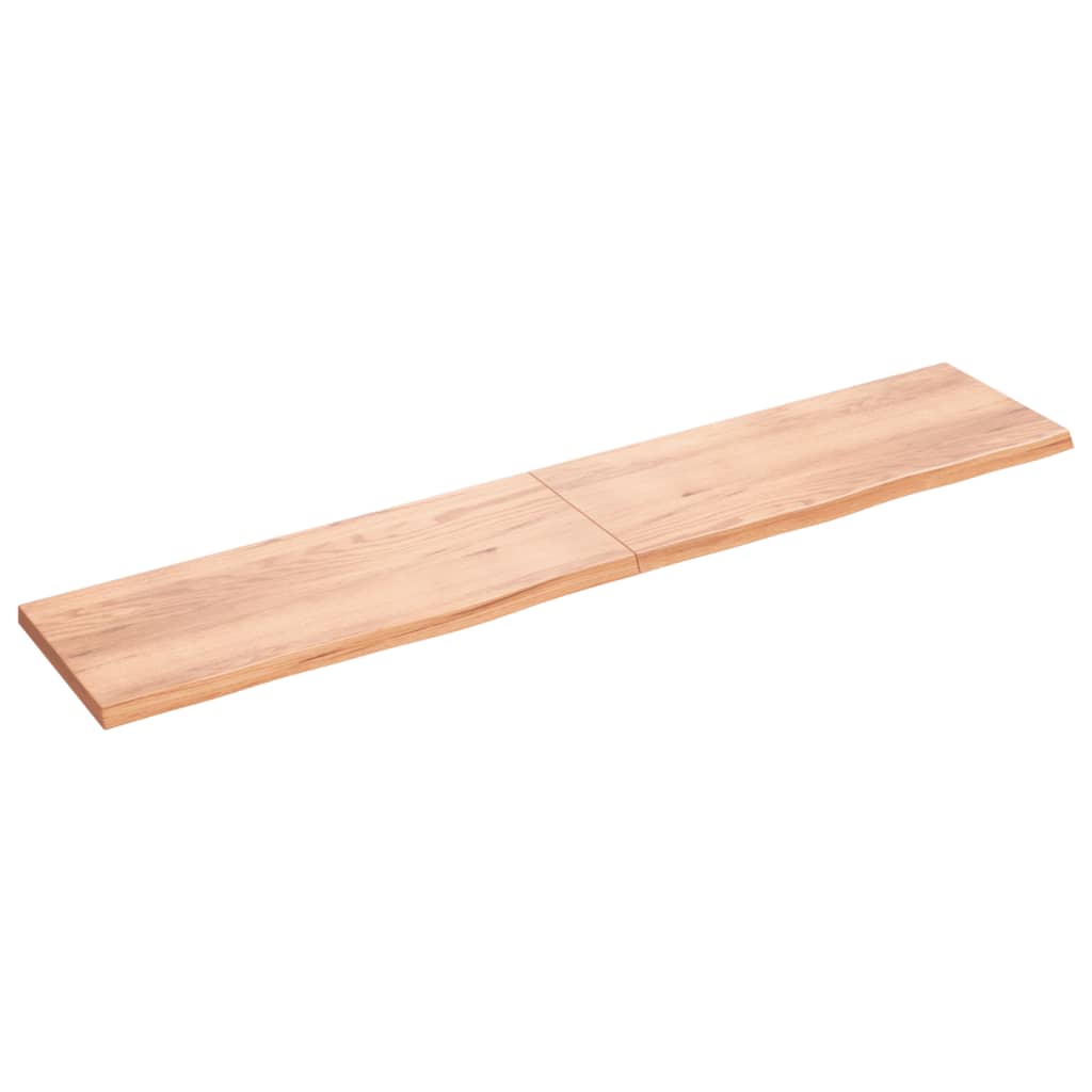 Piano Bagno Marrone 200x40x(2-4) cm Legno Massello Trattato