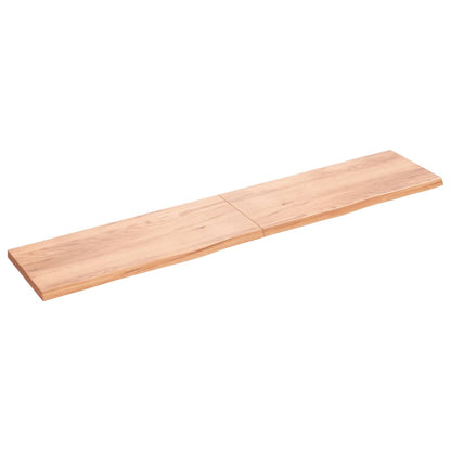 Piano Bagno Marrone 200x40x(2-4) cm Legno Massello Trattato