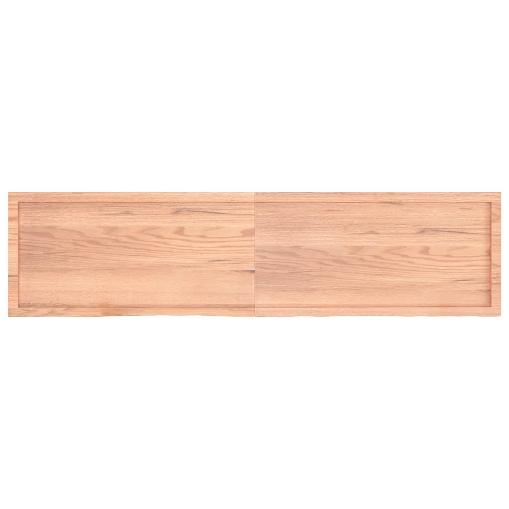 Piano Bagno Marrone 200x50x(2-4) cm Legno Massello Trattato
