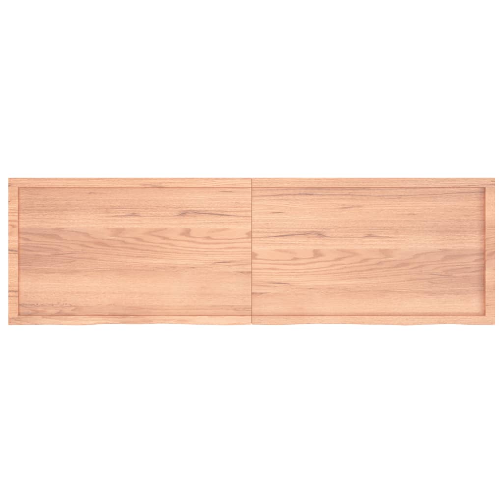 Piano Bagno Marrone 200x60x(2-6) cm Legno Massello Trattato