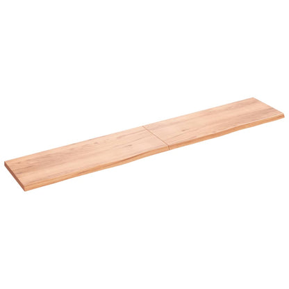 Piano Bagno Marrone 220x40x(2-4) cm Legno Massello Trattato