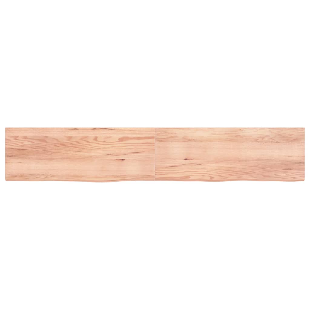 Piano Bagno Marrone 220x40x(2-4) cm Legno Massello Trattato