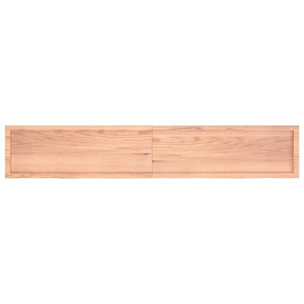 Piano Bagno Marrone 220x40x(2-6) cm Legno Massello Trattato