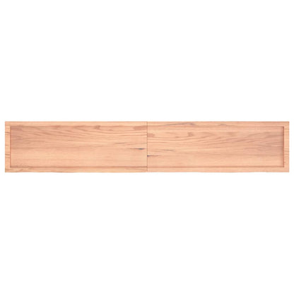 Piano Bagno Marrone 220x40x(2-6) cm Legno Massello Trattato