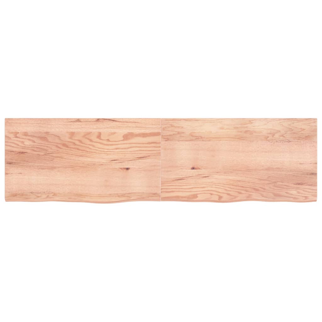 Piano Bagno Marrone 220x60x(2-4) cm Legno Massello Trattato