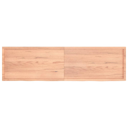 Piano Bagno Marrone 220x60x(2-4) cm Legno Massello Trattato