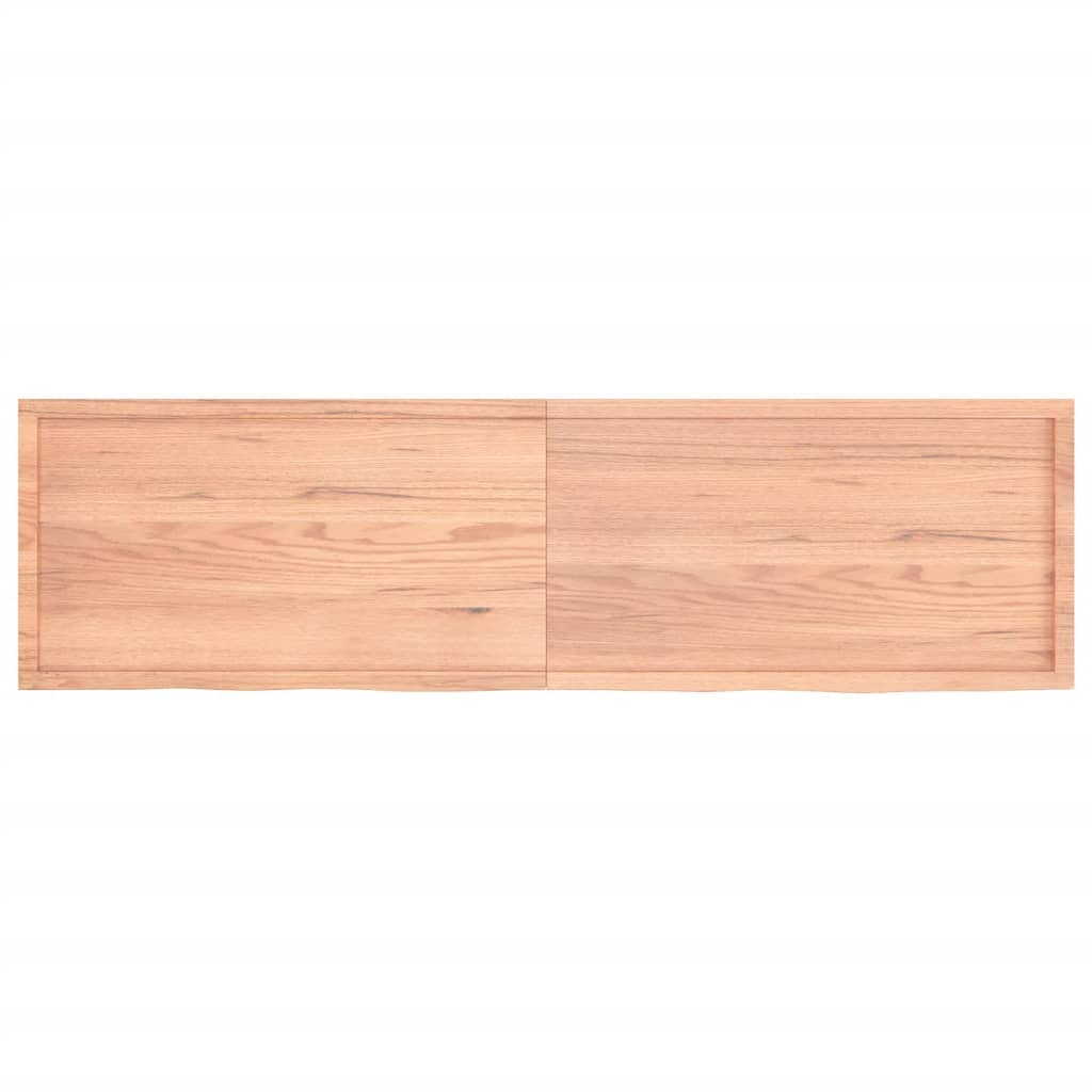 Piano Bagno Marrone 220x60x(2-6) cm Legno Massello Trattato