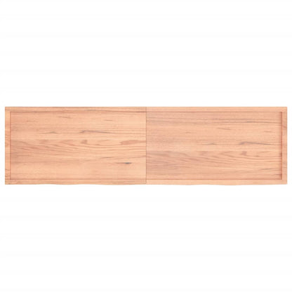 Piano Bagno Marrone 220x60x(2-6) cm Legno Massello Trattato