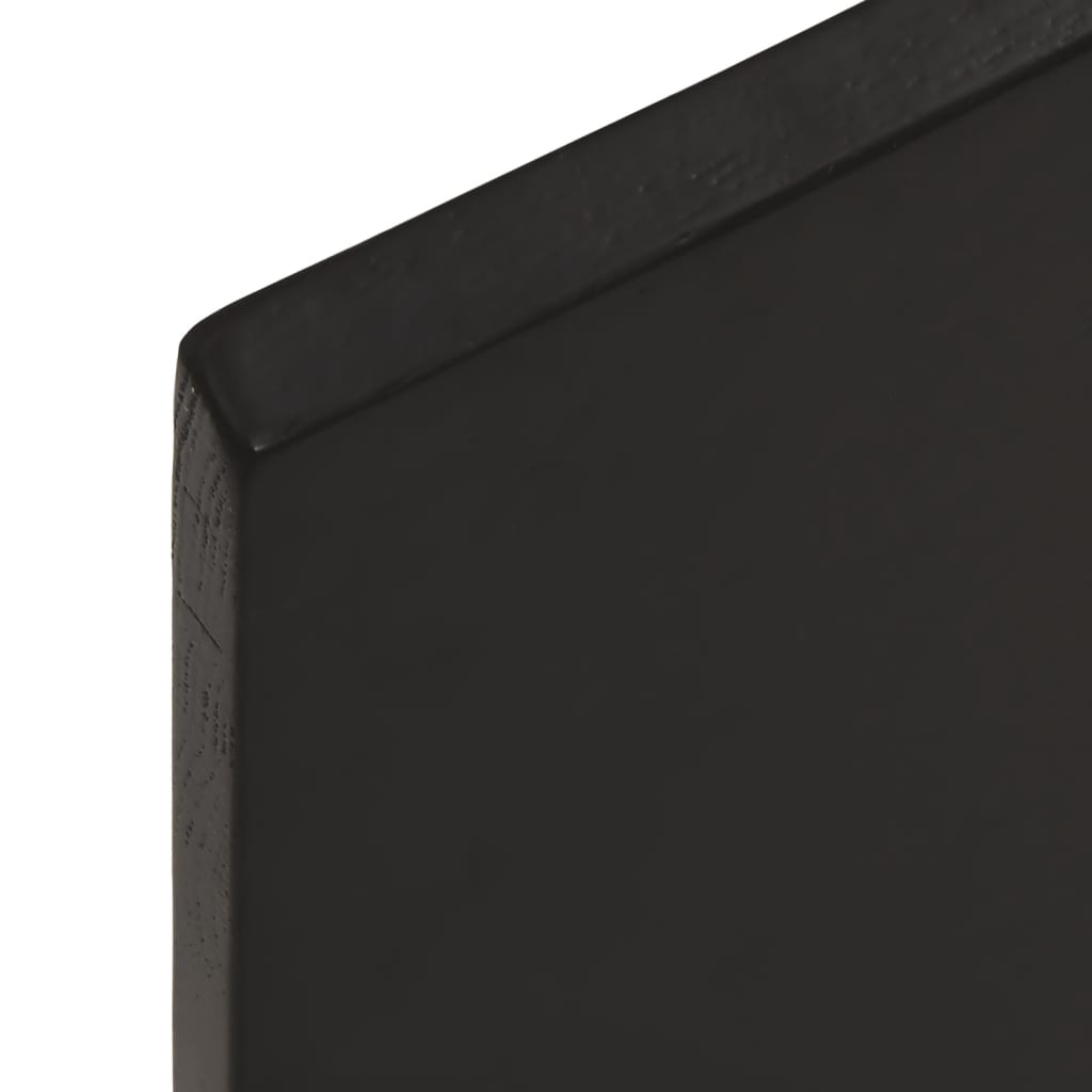 Piano Bagno Marrone Scuro 40x30x2 cm Legno Massello Trattato
