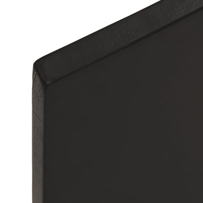 Piano Bagno Marrone Scuro 40x30x2 cm Legno Massello Trattato
