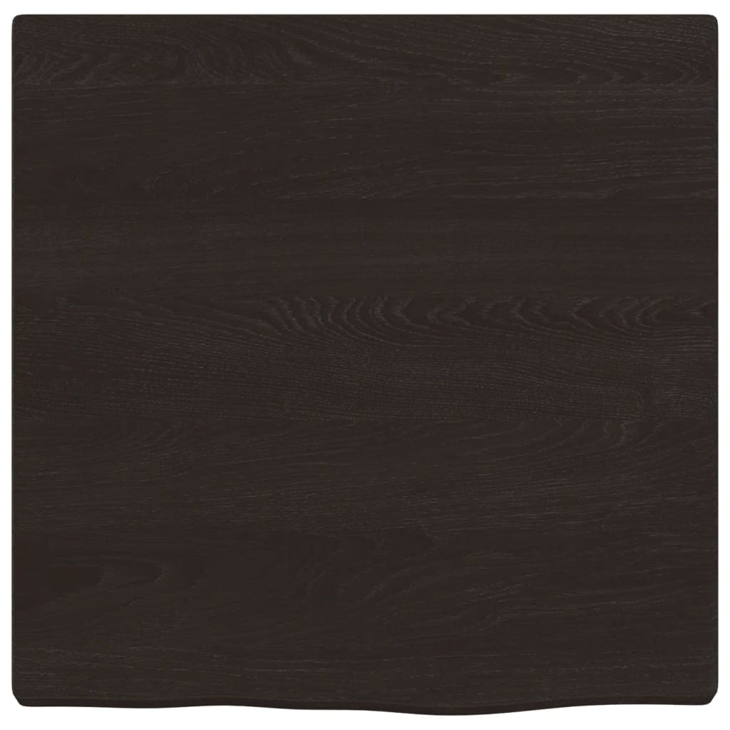 Piano Bagno Marrone Scuro 40x40x2 cm Legno Massello Trattato