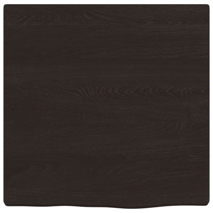 Piano Bagno Marrone Scuro 40x40x2 cm Legno Massello Trattato