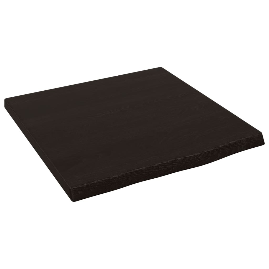 Piano Bagno Marrone Scuro 40x40x(2-4)cm Legno Massello Trattato