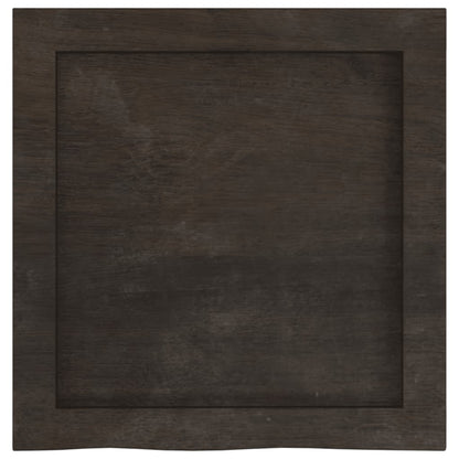 Piano Bagno Marrone Scuro 40x40x(2-4)cm Legno Massello Trattato