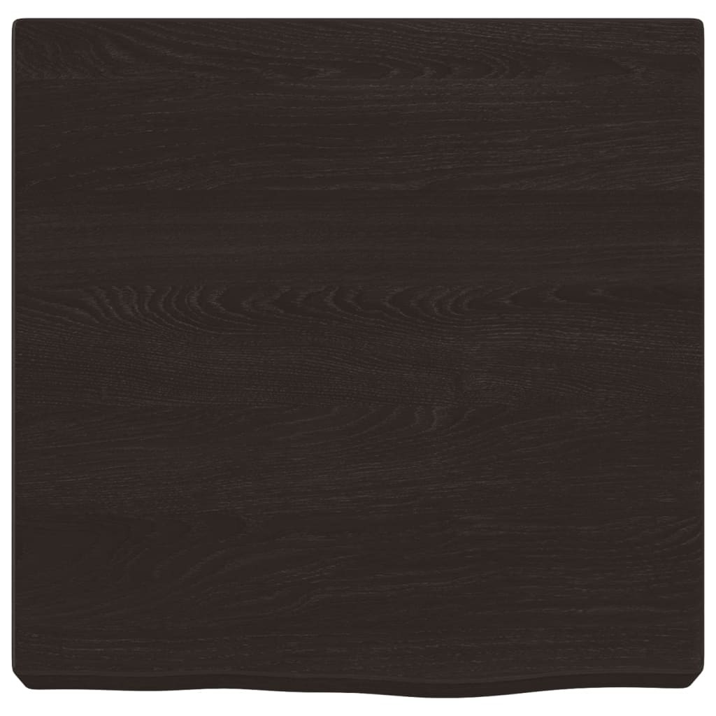 Piano Bagno Marrone Scuro 40x40x(2-6)cm Legno Massello Trattato