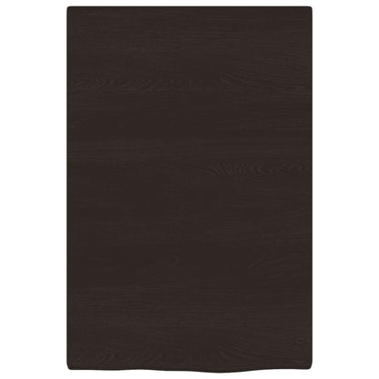Piano Bagno Marrone Scuro 40x60x2 cm Legno Massello Trattato