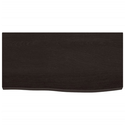 Piano Bagno Marrone Scuro 60x30x(2-4)cm Legno Massello Trattato