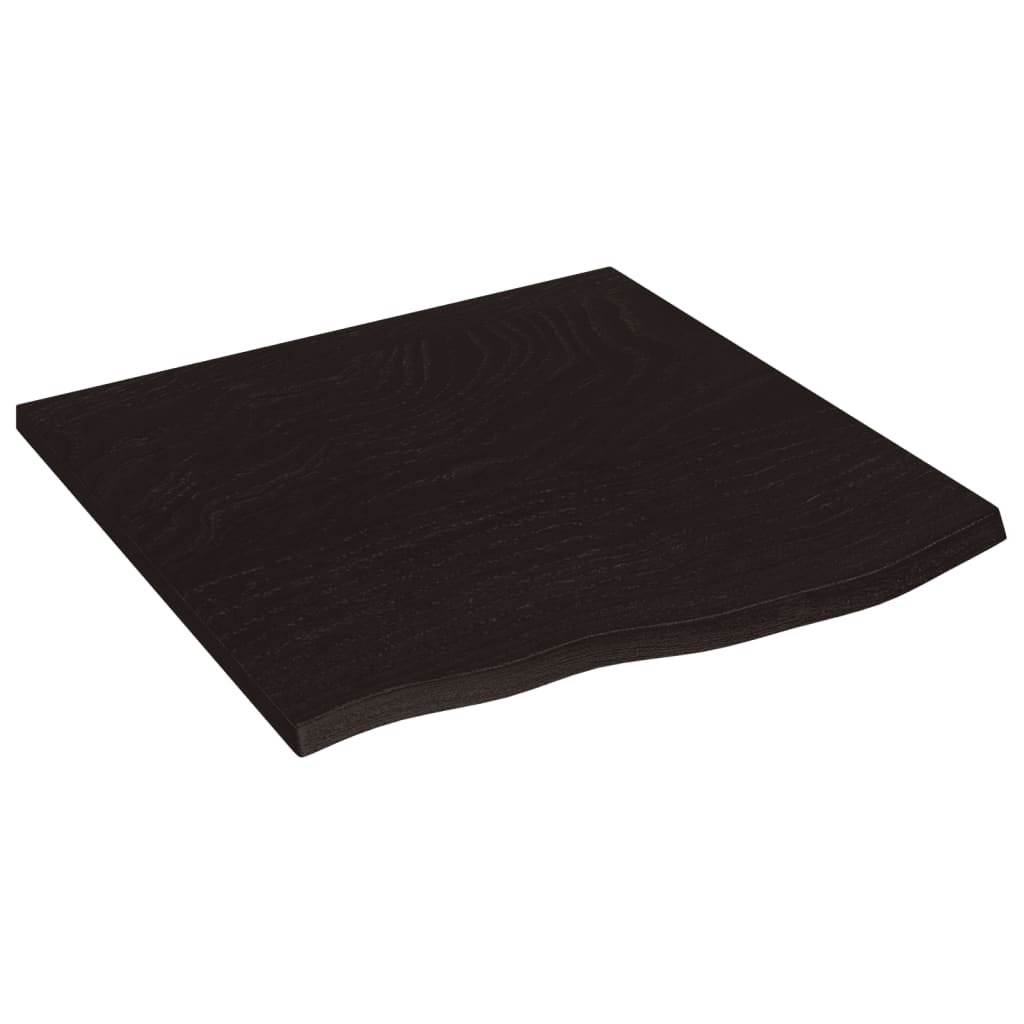 Piano Bagno Marrone Scuro 60x60x2 cm Legno Massello Trattato